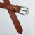 Import Casual brown leather belt with stitching on strap with good quality buckle for men 2021 fresh design from India