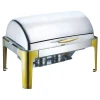 Catering Equipment silver Buffet stainless steel chaffing dish , Oblong Roll Top Chafng Dish With Electric water pans