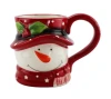 ceramic 3D handpaint christmas gingerbread man drink water mug coffee cup