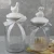 Import ceramic heart head cover glass storage jar valentine day heart glass cookie jar with many capacity glass bottle from China