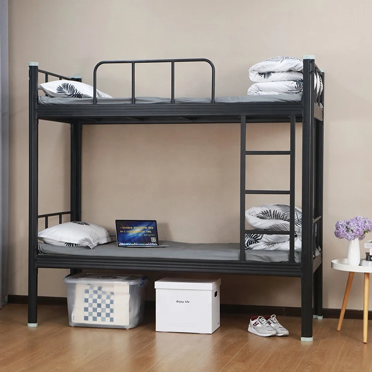 Cheap metal bed kd structure metal frame dormitory beds steel pipe bunk bed