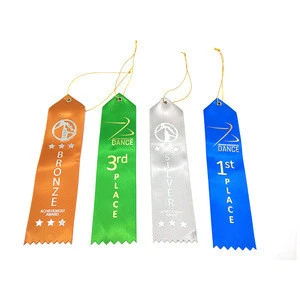 Cheap price Blank award Swimming ribbons for sports meeting