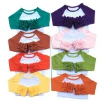 cheap white pure color baby girls icing ruffle raglan shirts fall ruffle long sleeve icing shirts tops
