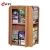 Import China Factory Price Hot Selling Modern Wooden Movable Book Shelf Revolving Magazine Rack for Office / Hotel from China