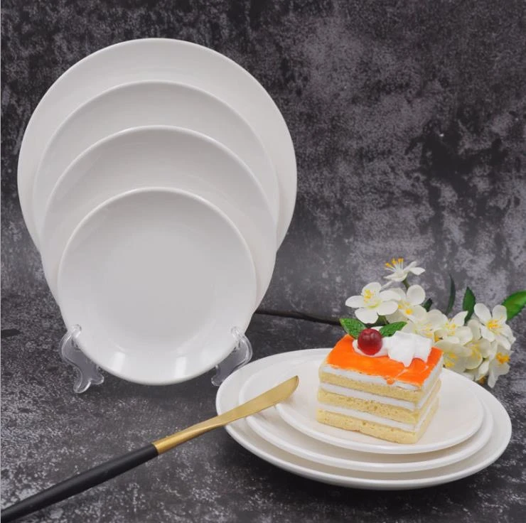 China Manufacturer Custom Artistic Dishes OEM Multicolor Unbreakable Round Melamine Home Use Plastic Plates