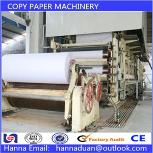 China paper machine plant A4 paper raw material printing machine raw material : waste paper ,virgin pulp, bamboo