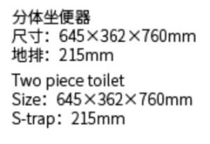 China Supplier Sanitary Ware Bathroom Wc Ceramic two Piece Toilet