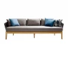 China Walden Solid Wood Furniture Polish Materials Garden Teak Wood Sofa Set (DH-X1008)