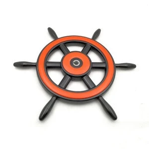 Chinese supplier black rudder boat steering wheel handwheel