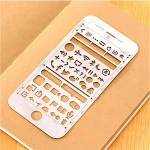 Chinese supplier custom stainless steel hollow Account stationery drawing stencil / template