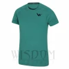 Classic T-shirt with round neck, four-layer ribbing in neck and shoulder bands.