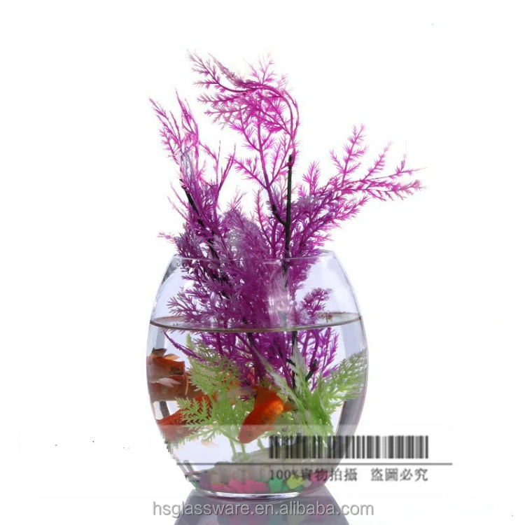 Clear Desktop Dinosaur Egg Shape Glass Vase Fish Tank