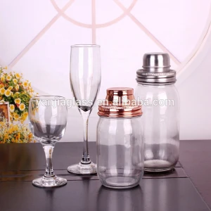 Cocktail shaker Glass mason jar with shaker lids for bar drinking jars 740ml