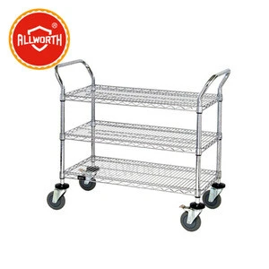 Cold Rolled Wire Mesh Utility Cart