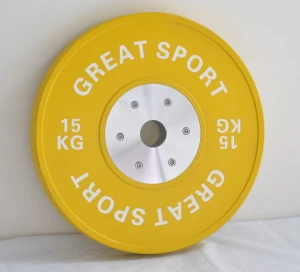 Color Solid Full Rubber Weight Plates with Steel Insert Competition Bumper Plates