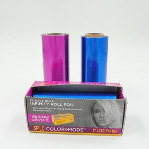 Colored hairdressing foil roll for hair dye