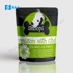 Colorful printing reusable standing up pouch custom pet food bag packaging bag with ziplock closure