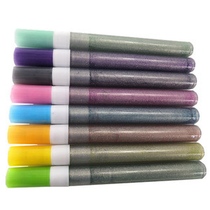 Colours Water Oil Based Scentless Metallic Glitter Permanent Outline Marker Pen
