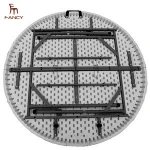 Commercial Fold-In-Half Round HDPE Folding Plastic Table for sale