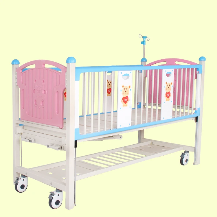 Convenient Professional Manufacture Movable Children Hospital Bed Child Care Bed With double cranks
