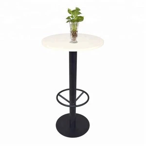 Corrosion Resistant Heavy Weighted Counter Height Powder Coated Cast Iron Bar Table With Other Available Optional Sizes