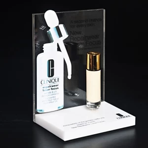 Countertop Custom Skin Care Makeup Holder Acrylic Stand/Cosmetic Makeup Counter Display