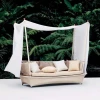 CR1236-L Hotel Patio Furniture Leisure garden sun bed outdoor aluminum daybed Resort villa beach bed