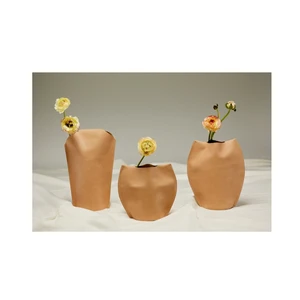 Creative Leather Flower Vase Custom Tabletop Plant Vases for Home Decoration