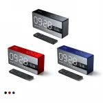 Cross-border hot wireless Blue tooth speaker New Family mirror small speaker radio remote control alarm clock smart speaker