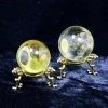 Crystals Healing Stones Ball Citrine Sphere Reiki Stone Crafts  For Meditation