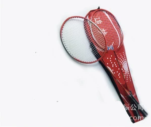 Custimizable Iron Alloy Endurable Light Quality Badminton rackets racquet with shuttlecocks