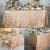 Import Custom banquet embroidery designs gold polyester round wedding modern sequin tablecloth from China
