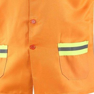 Custom color mens 100% cotton twill reflective tape workwear