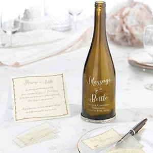 Custom Engraved Message in a Bottle Guest Book