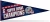 Import custom high quality new england patriots Felt flag 12*30 inches America football club decoration Felt pennant flag from China