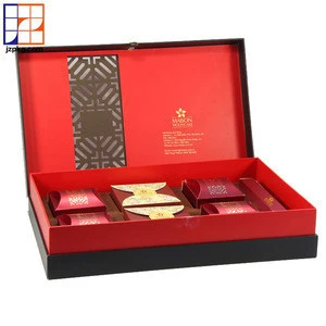 Custom luxury gift box rigid paper food packaging mooncake box