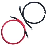 Custom Made 12V 24V 48V Battery Connecting Cable And Terminal Wire Sealed Lithium Red Black  Different Length