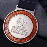 Custom Metal Gold Plated Die Casting Craft Round Medal Karate Bjj Taekwondo Jujitsu Medal