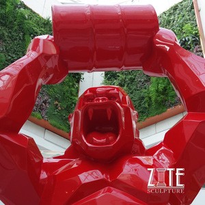 Custom Outdoor Richard Orlinski Fiberglass Wild Kong Oil Gorilla Statue