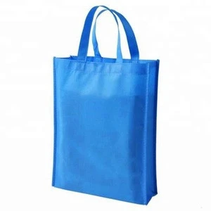 Custom Printed Company Brand Logo Reusable White Non Woven Shopping Bags Fabric Grocery Promotional Bags for ads