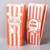 Custom Printed Flat Bottom Kraft Paper grease proof Pouch Stand Up  Food Popcorn Packaging Bag