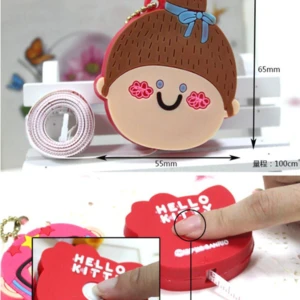 Custom promotional gift animal funny rubber tape measures 1m