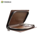 Custom PU Leather Straps Key Ring Key Holder Wallet with Card Pocket