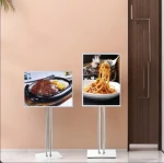 Custom Sign Board Light  Advertise Display Light Box with Double Poles Floor Stand