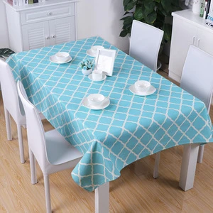 Custom table linen dining tablecloth polyester fabric rectangle table cloth with Modern Design Printed Spill Proof Cloth