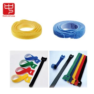 Customized hook and loop wire ties for USB data lines