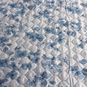 Customized printed ultrasonic microfiber king size fitted wedding satin turkish bedspread
