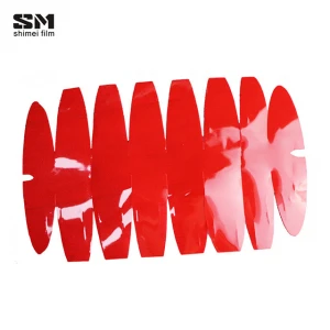 Customized red babysbreath PVC glitter film for decoration