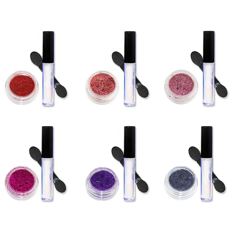 Customized waterproof Single Eyeshadow private label loose glitter shiny high pigment eyes lip body makeup 3in1 highlight