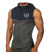 Customized wholesale gym sleeveless hoodie